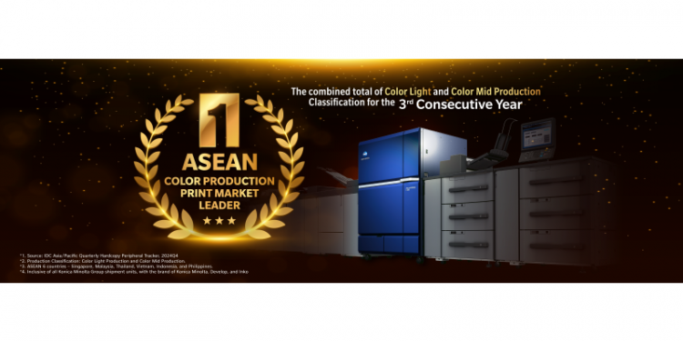 Konica Minolta Named ASEAN’s 2024 Market Leader in Colour Light and Mid Digital Production Printers for Third Year Running