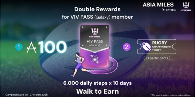 Live4Well Partners with Cathay to Offer Exciting Rewards—Experience the International Rugby Event