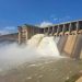 One Vaal Dam sluice gate opened
