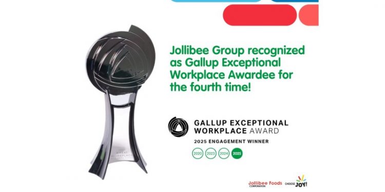 Jollibee Group recognized anew with Gallup Exceptional Workplace Award