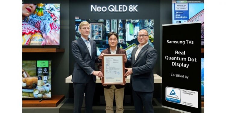 Samsung QLED TVs Earn “Real Quantum Dot Display” Certification from TÜV Rheinland