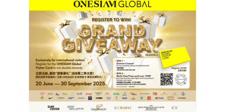 ONESIAM Global Grand Giveaway Season 2 Heats Up the Summer with Double Rewards for Bangkok-Bound Visitors