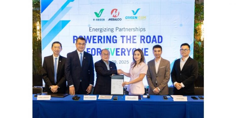 V-GREEN and GSM Philippines sign strategic partnership with MERALCO to promote EV infrastructure development in the Philippines