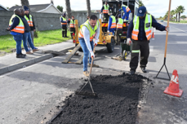 Cape Town carries out temp repairs on potholes