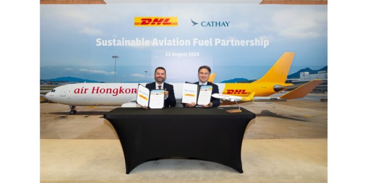 DHL Express and Cathay Group sign new sustainable aviation fuel (SAF) deal to drive production and uptake in Asia