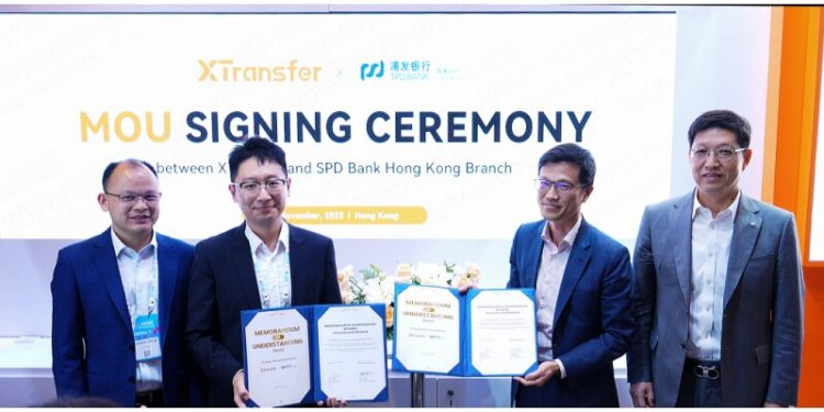 XTransfer and Shanghai Pudong Development Bank Co. Ltd., Hong Kong Branch Sign the Strategic Agreement at Hong Kong FinTech Week